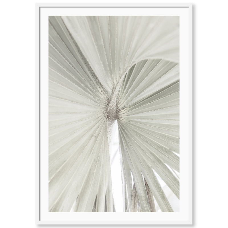 Mint Palm Print by Carly Tabak, 31" W x 44" H, Black Wood