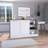 Ginger Kitchen Island, Three Open Shelves, Two Cabinets-1744197906