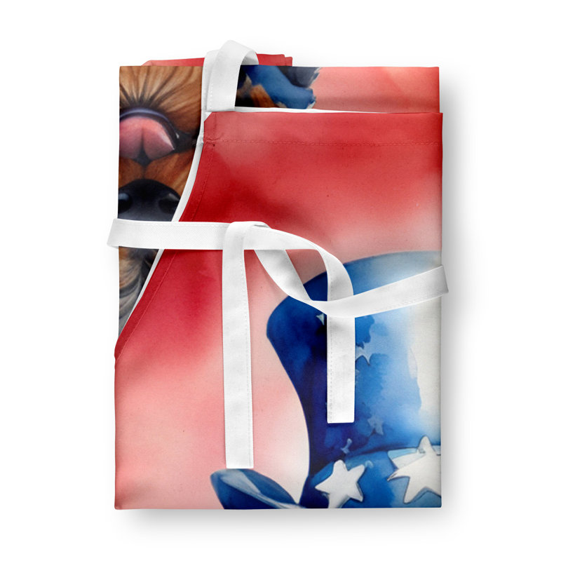 Patriotic American Apron, Brown Welsh Terrier