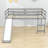 Twin Size Wood Loft Bed with Slide-65982869