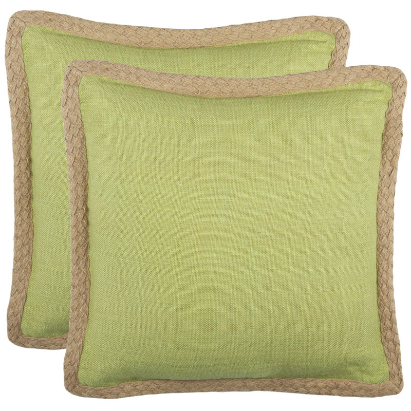  Housse de coussin carré et insert, Vert