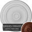 Médaillon de plafond Endurathane Medea, DE 16 1/2 po x P 3 7/8 po x P 1 1/2 po (convient aux auvents jusqu'à 5 3/8 po), fini gris acier peint à la main-27786418