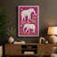 Symmetrical Elephants And Bloom Eclectic - Print-136764670-136764671