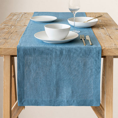 over&back 108" 100% Linen Table Runner