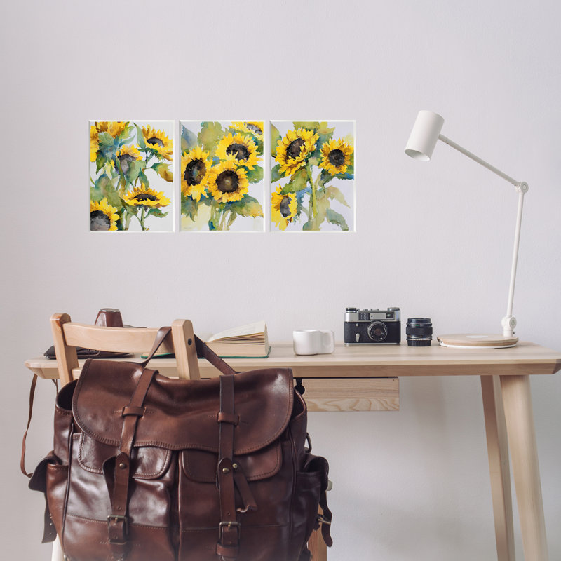  «Blooming Country Sunflowers», ensemble d'art sur plaque par Theresa Troise Heidel