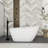 59" White Acrylic Freestanding Bathtub