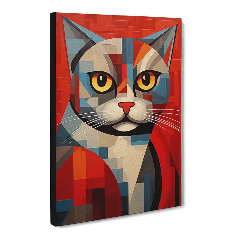 Cat Constructivism - Print on Canvas, 60cm H x 40cm W x 3cm D