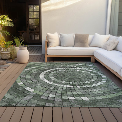 Tapis géométrique Husby ACN2216 intérieur / extérieur lavable à la machine