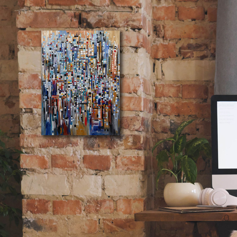 «Ellyne Abstract Life On Canvas» par Ekaterina Ermilkina, reproduction, H 16 po x l 12 po x P 0,75 po