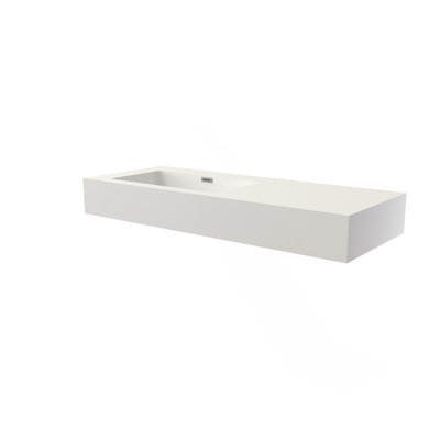 Lavabo de salle de bain à surface solide en pierre de pierre