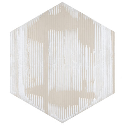 Palazzo Hex 14" x 16" Porcelain Stone Look Singular Floor and Wall Tile