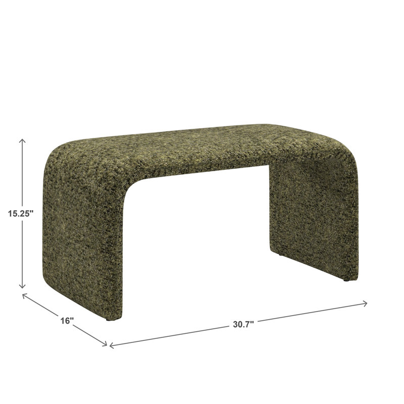 Gainsborough Contemporary Ottoman - Boucle, Green