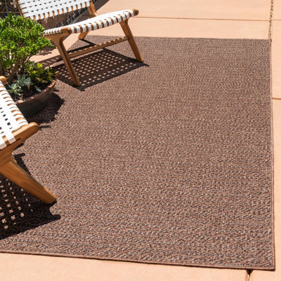 Robbinston Striped Brown Indoor/Outdoor Area Rug