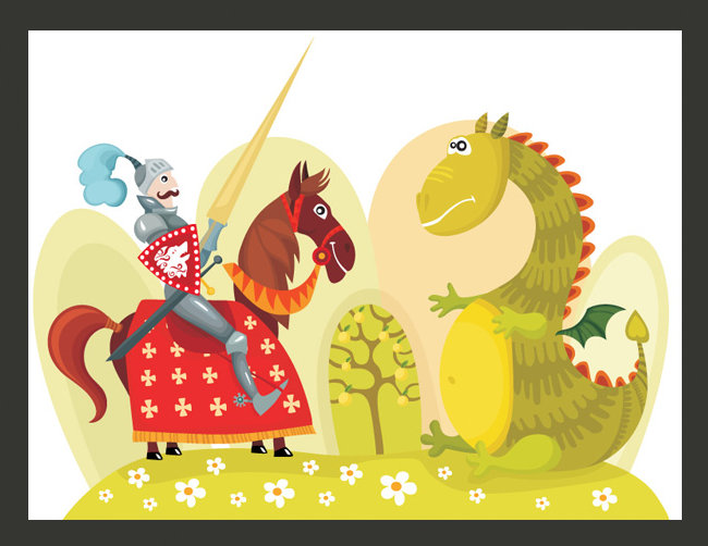Dragon and Dragonrider Wallpaper, 231cm x 300cm