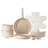 CAROTE 15-Piece Ceramic Cookware Set with Detachable Handle, Taupe