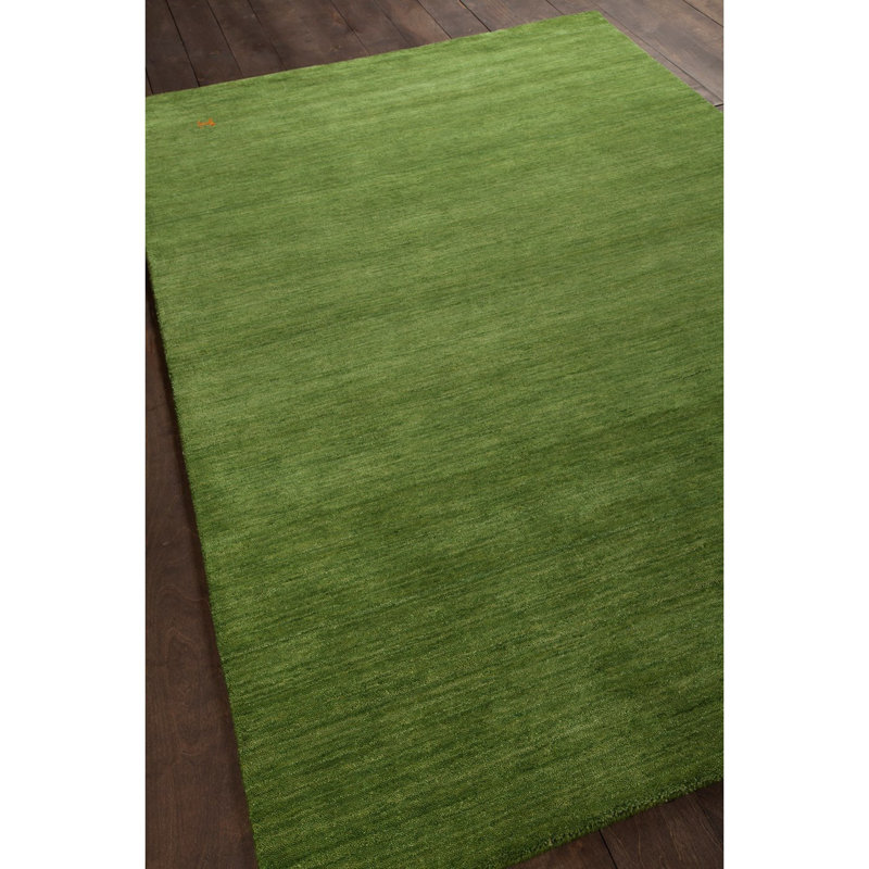 Gabi Handmade Green Area Rug, Rectangle 5' x 7'6"