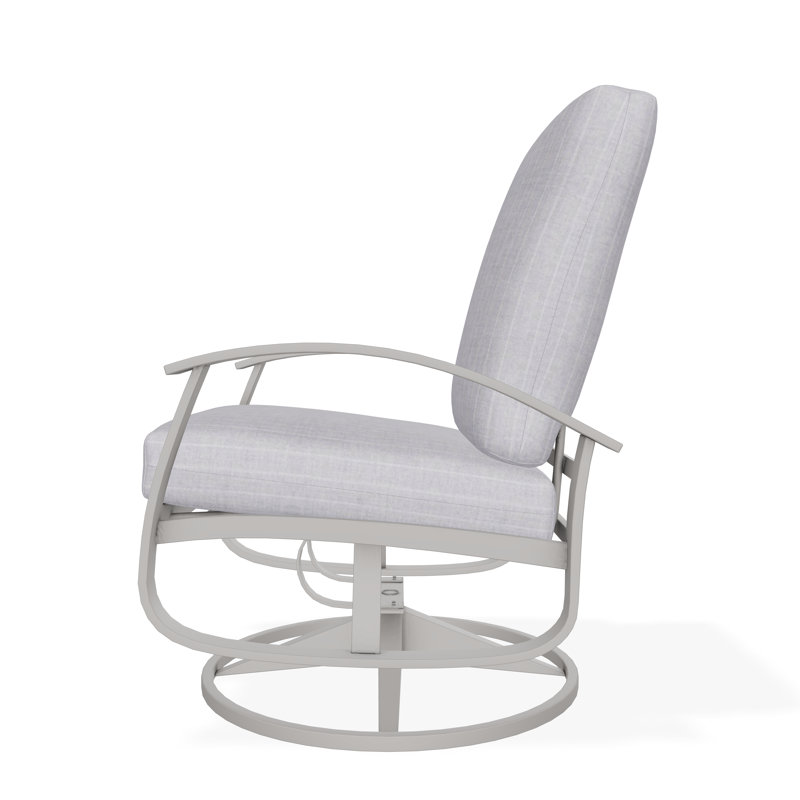Belle Isle Outdoor Lounge Chair, Ticking Fog, Warm Gray