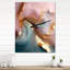 Horloge murale exquise harmonie liquide or rose III - formes abstraites surdimensionnée-99638340