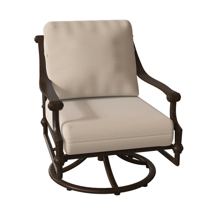 Delphi Outdoor Rocker Chair, Chestnut Brown, Canvas Bird's Eye Sunbrella® Canvas