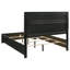 Vino King Size Bed, Panel Headboard, White Upholstery, Glitter Stripes-108977205-108977203