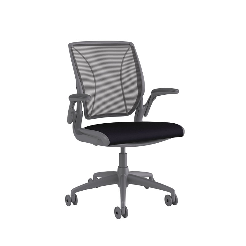 Mesh Task Chair, Pinstripe/Cadmium Yellow, Dash/Platinum, Black