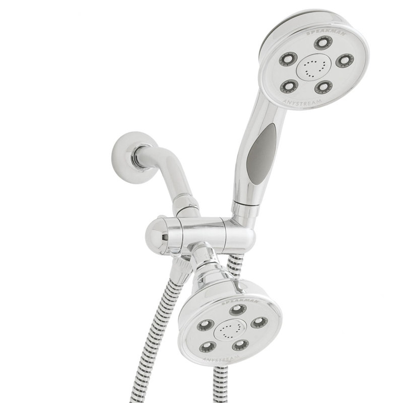 Caspian 2.5 Dual Shower Head System, Polished Chrome