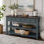 Console rétro avec trois tiroirs et deux tablettes ouvertes-1499103459
