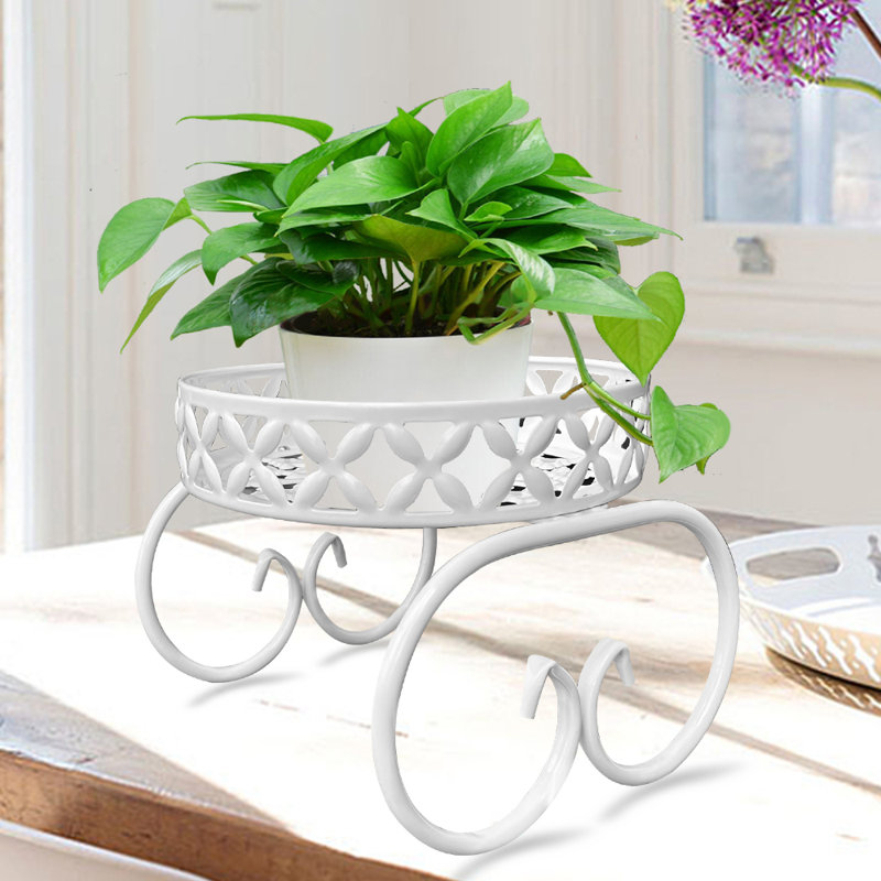 Support pour plante rond, Blanc