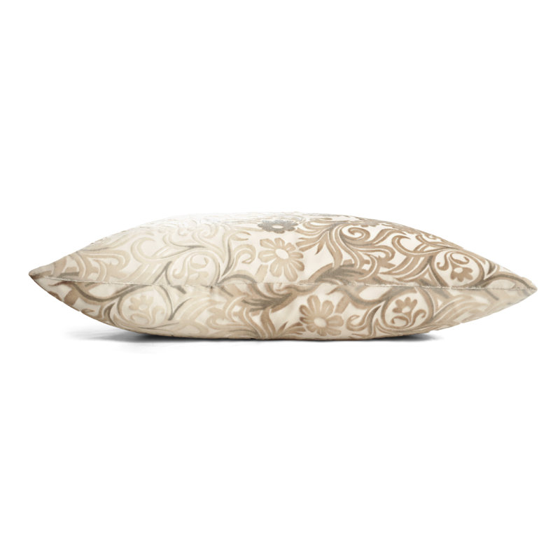 Prospect Park Square Velvet Pillow Cover & Insert, Latte, 18" x 18"