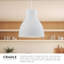 Luminaire suspendu conique à 1 lumière Cradle-64125897-64113607