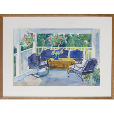 One-of-a-Kind Original «Have a Seat» par Nancy Alimansky - peinture sur papier sans cadre