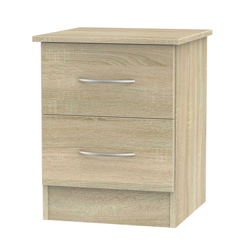 Crete 39.5cm W Manufactured Wood Bedside Table, Bardolino