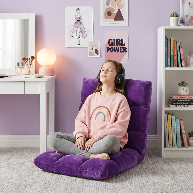 Chaise de jeu pour le sol, Mauve