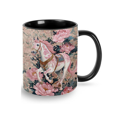 Horse Ceramic Coffee Mug Gifts Tea Cup 11OZ Mugs Funny Coffee Cups with Handle for Office and Home