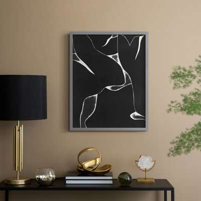 «Night Bloom II», reproduction encadrée - bois massif