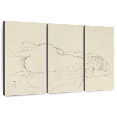 Leisha Reclining Nude With Drapery Back View 1917-1918