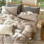Ensemble de housse de couette légère avec fermeture à glissière 8 attaches 100% coton lavé MooMee-111990381-111275693