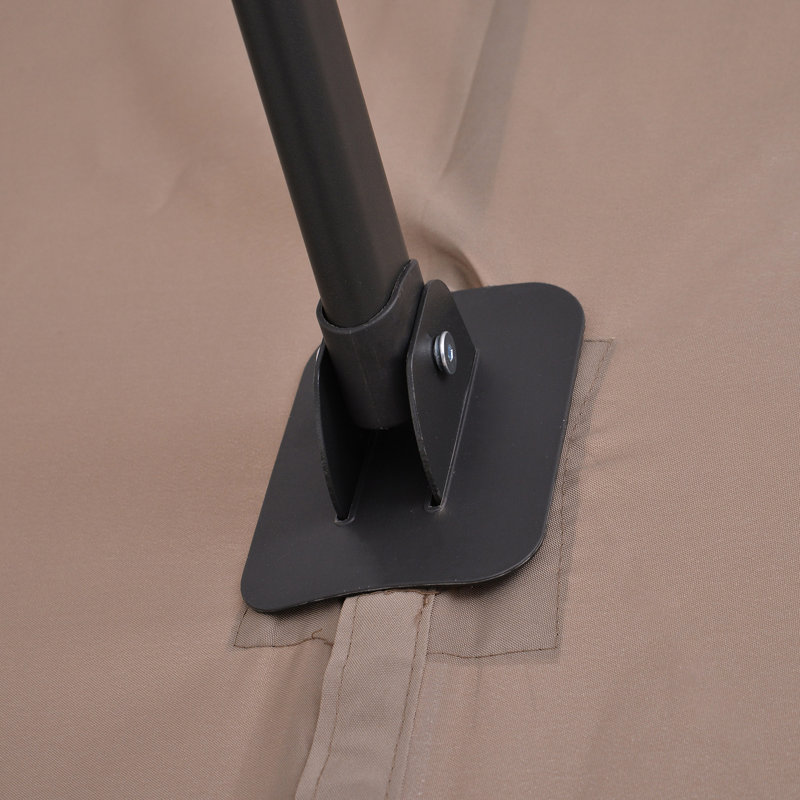 Fieldale 270cm Tilt Beach Parasol with Crank Lift