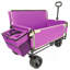 Chariot pliant 3-en-1 avec siège de banc et rangement, protection contre les brevets - comprend 1 sac de glace, 500 lb poids lourd, roues tout-terrain de capacité de 180 L pour le camping, la plage, les sports, le jardin, le mauve-128815599-128815593