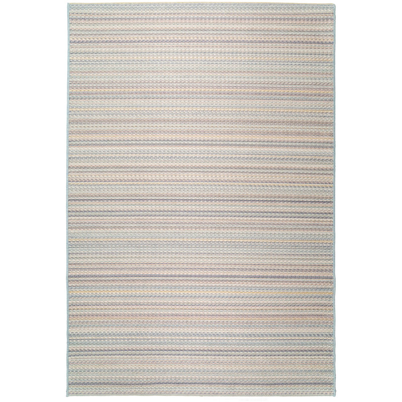 Pennock Striped Indoor / Outdoor Rug, Rectangle 6'7" x 9'6"