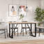  Table de salle à manger O-Frame 63 po x 31,5 po x 29,7 po en bois de pin massif et acier-846639630