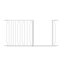 Dog Gate Wide Stair Gate with Door Pressure Fit 75-145W cm White
