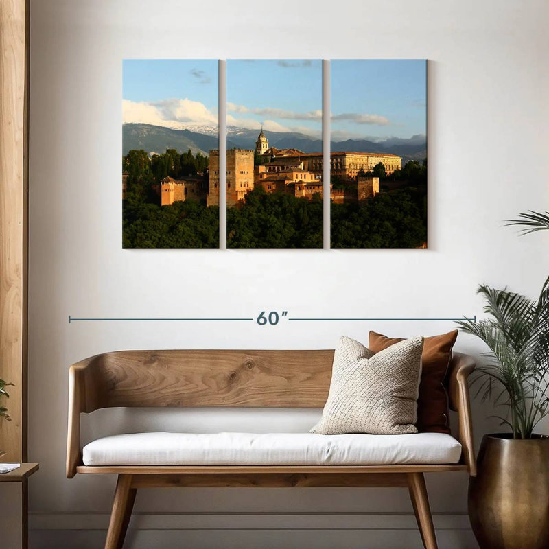 Palais de l'Alhambra en Espagne, H 28 po x l 45 po