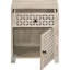 Armoire 1 porte avec tiroir en blanc délavé pour le rangement de la chambre à coucher beige