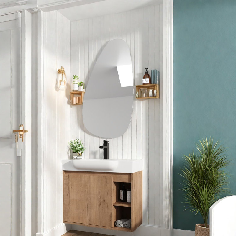 Meuble-lavabo moderne (doit inclure le meuble-lavabo et le lavabo) avec rangement