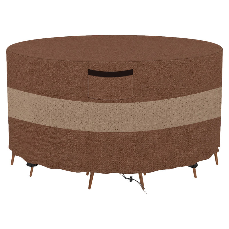 Ensemble de housse pour table ronde imperméable haute résistance, H 27,5 po x l 110 po x P 110 po