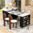 Mobile Kitchen Cart with Extendable Tabletop, Built-In Power Outlet, Hidden Storage and Locking Wheels-884529817