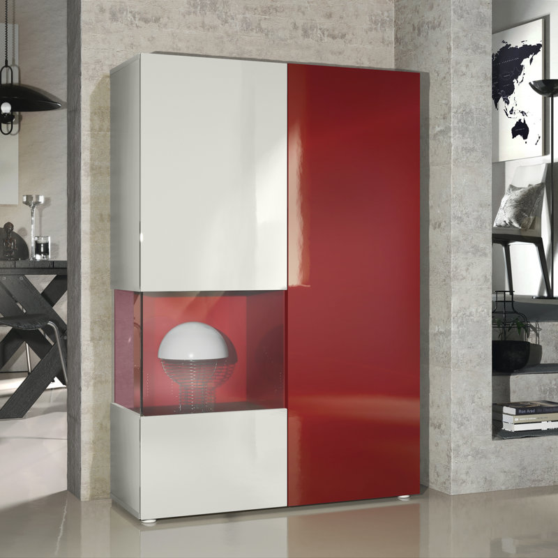 Mcandrews Display Cabinet, Without LED, Bordeaux