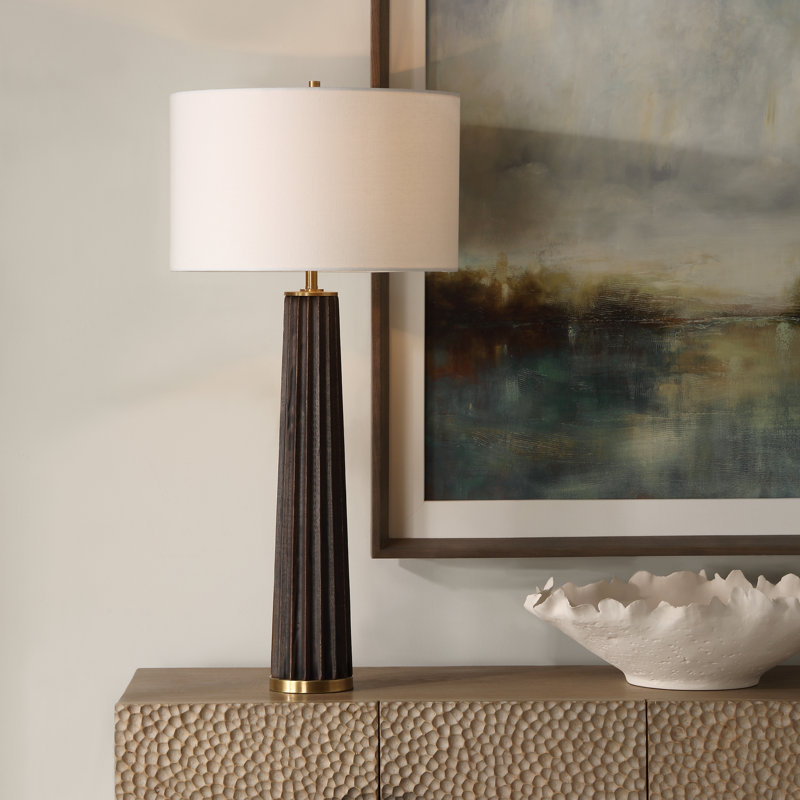Lavene Dark Scalloped Table Lamp