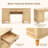 Boho Natural Rattan 58" Modern Executive Desk-693069136
